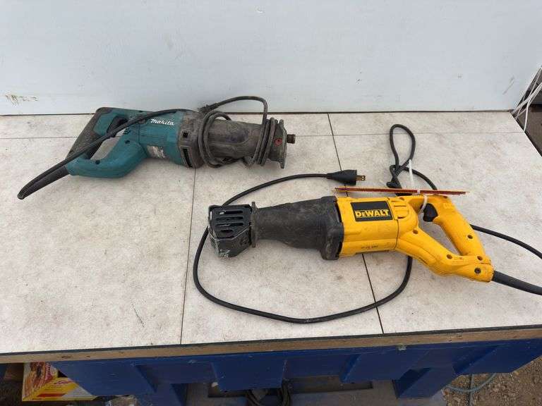 Makita 120V reciprocating saw - missing foot, Dewalt reciprocating saw - works