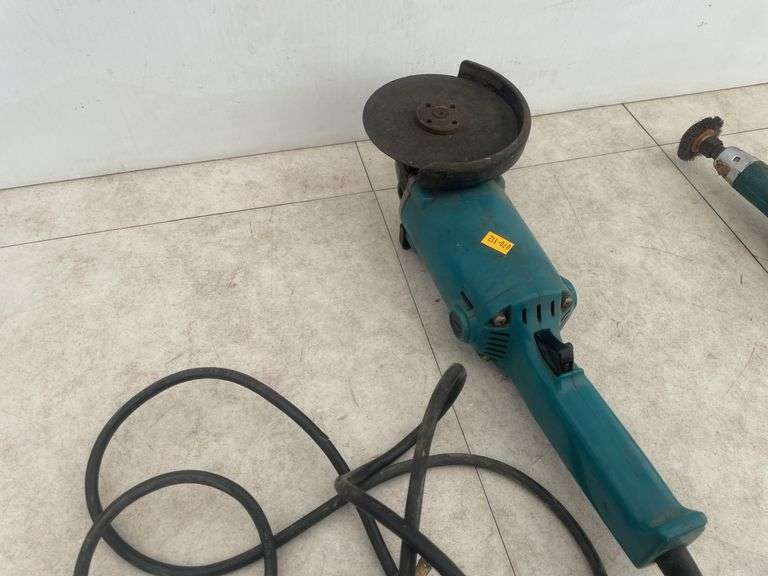 5" Makita angle grinder, Makita electric dye grinder - both working