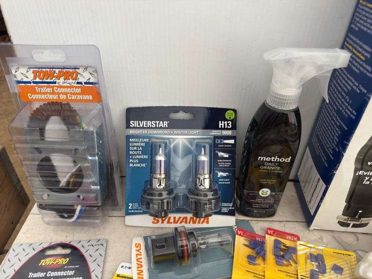 Qty of misc lights, beekeeper equipment, fuses, belts etc