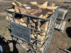 Tote of Spruce firewood split