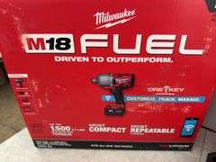 UNUSED Milwaukee  M18 FUEL 3/4” Impact high torque kit c/w carry case, 2 batteries and charger