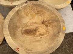 5 rough turned cottonwood bowls - cut in 1998-1999, dry and ready to finish - 14” - 16”  diameter