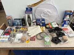 Qty of misc lights, beekeeper equipment, fuses, belts etc
