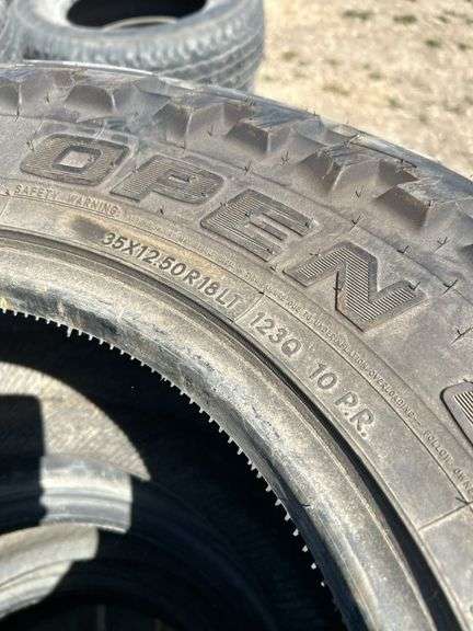 1 tire - 35x12.50R18LT  2 tires - LT285/65R18