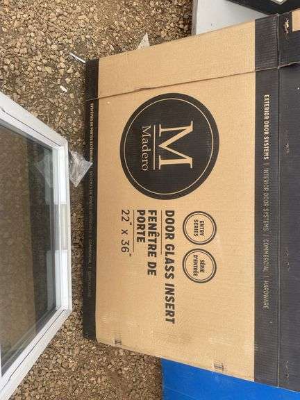22" x 36"  door glass insert with screen