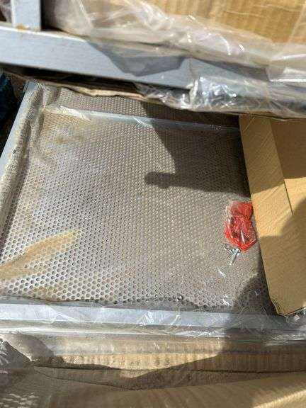 Quantity of unused steel shelving