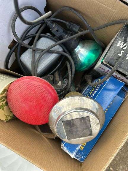 Quantity of flower pots, flood lights, yard decor etc.