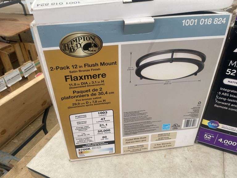 NOMA Milton 52" ceiling fan - owner says works, misc. lights