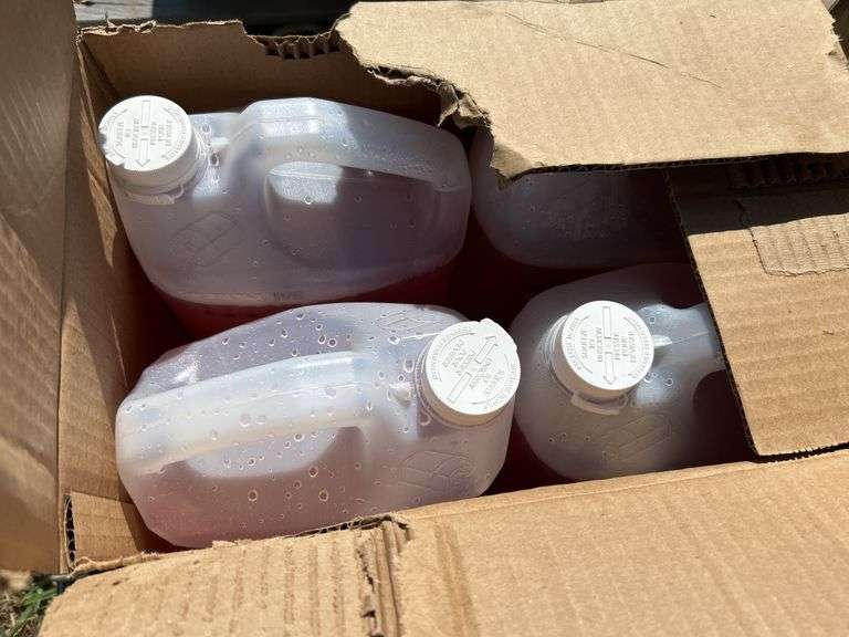Pallet of misc. - gazebo, garden sprayer, quantity of rollers. 4 jugs of RV antifreeze, and a small 