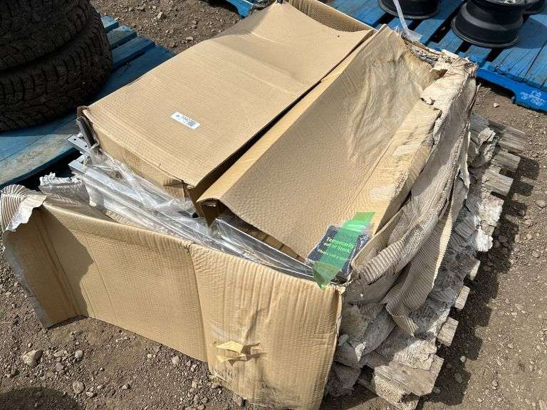 Quantity of unused steel shelving