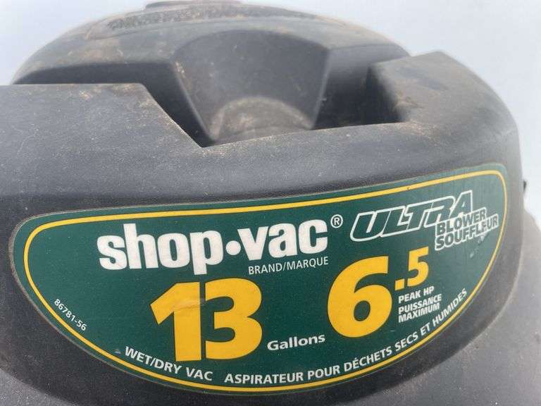 13 gallon 6 1/2 hp shop vac working condition needs new filter