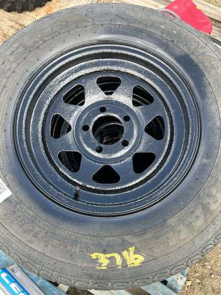 4 tires and rims - ST205/75R15 (2 tread patterns)