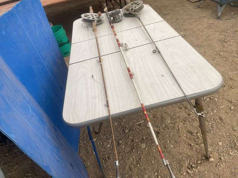 3 deep water fishing rods - comes with steel line