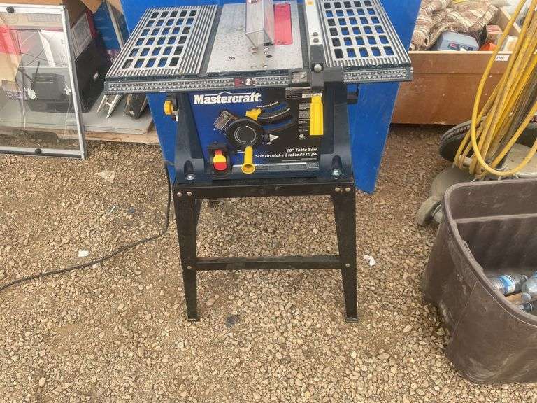 Portable 10" Mastercraft table saw running condition