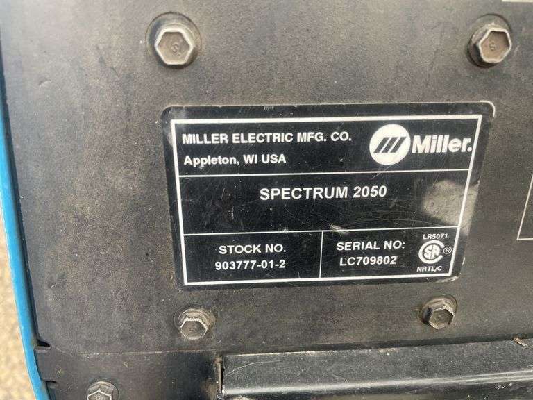 Miller spectrum 2050 plasma cutter, owner says working condition but needs new gun or repairs