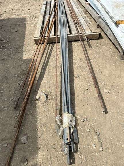 Quantity of 5/8' rebar and quantity of building strapping