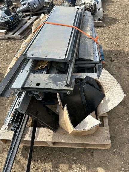 Pallet of misc. metal shelving
