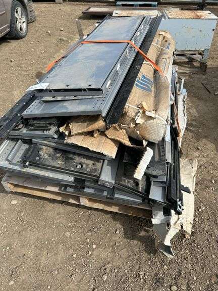 Pallet of misc. metal shelving
