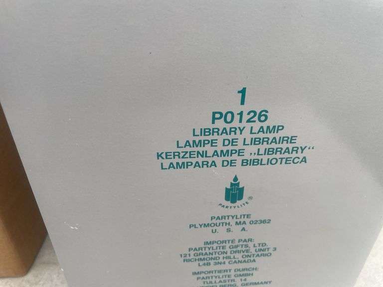 Quantity of party light ornaments including library lamp