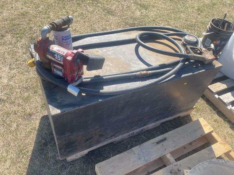 100gal Slip tank c/w Fil-Rite 15gpm pump