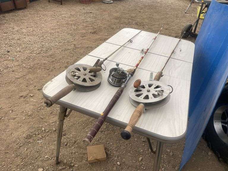 3 deep water fishing rods - comes with steel line