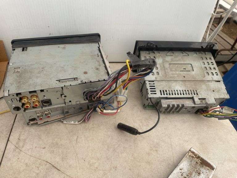 JVC, Kenwood, & Panasonic CD radio players worked when removed, pair of AC filters unused, folding M