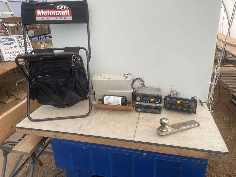 JVC, Kenwood, & Panasonic CD radio players worked when removed, pair of AC filters unused, folding M