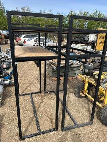 2 heavy duty clothing racks - Indian Motorcycle shelf