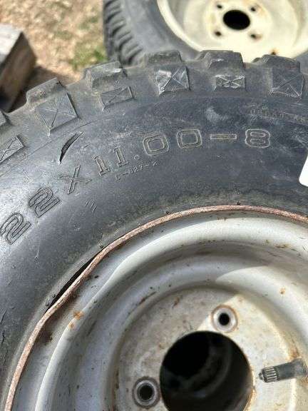 3 of 22x11.00-8 tires/rims from Yamaha Tri-Moto