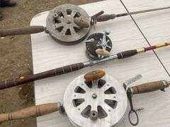 3 deep water fishing rods - comes with steel line