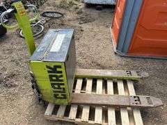 Clark PW-18 4000lb power pallet jack - lifts up and down & horn honks