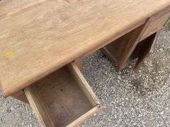 Vintage desk measures 36 1/2" long x 17" deep x 28" high - need some TLC