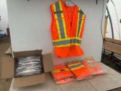 Approximately 30 facemasks and 7 safety vest