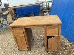 Vintage desk measures 36 1/2" long x 17" deep x 28" high - need some TLC