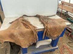 Pair of leather chaps with approximate 30" leg