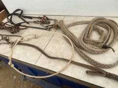 Leather bridle with split bit comes with nylon reins, leather halter, nylon halter
