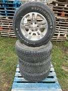 4 Chevy 1/2  ton alum 6 bolt wheel Firestone Destination tires - 265/65R18
