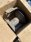 Scroll saw- condition unknown, golf bag, hose reel etc.
