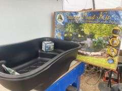 Unused 30 gallon starter pond comes with pump