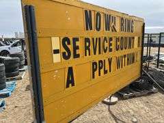 4' x 8' sign on cement pads