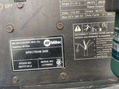 Miller spectrum 2050 plasma cutter, owner says working condition but needs new gun or repairs