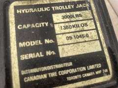 Working 3000 pound trolley jack