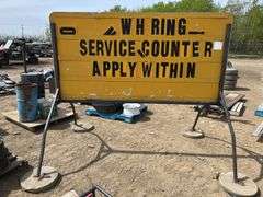 4' x 8' sign on cement pads