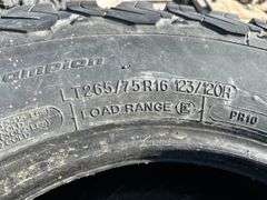 4 tires BF Goodrich LT265/75R16