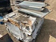 Pallet of metal shelving