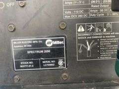 Miller spectrum 2050 plasma cutter, owner says working condition but needs new gun or repairs