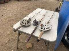 3 deep water fishing rods - comes with steel line