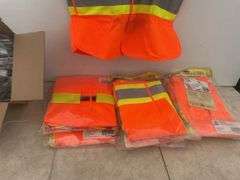 Approximately 30 facemasks and 7 safety vest