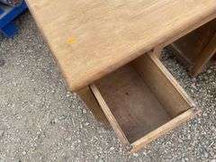 Vintage desk measures 36 1/2" long x 17" deep x 28" high - need some TLC