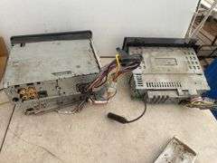 JVC, Kenwood, & Panasonic CD radio players worked when removed, pair of AC filters unused, folding M